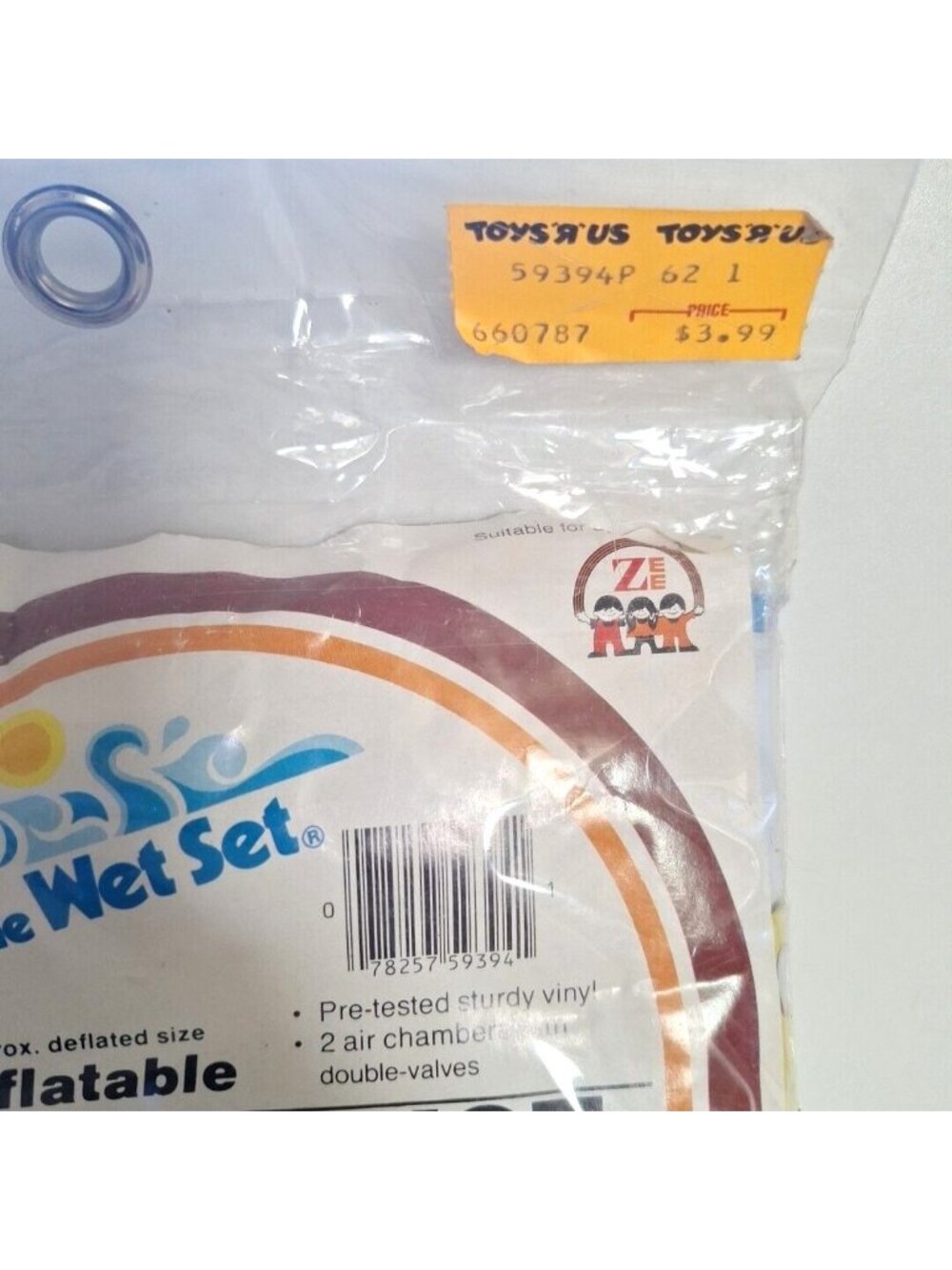 Wet Set Inflatable Vinyl Pool Canoe 48" 1985 Vintage 59394 Ride OnToys R Us - Picture 3 of 8